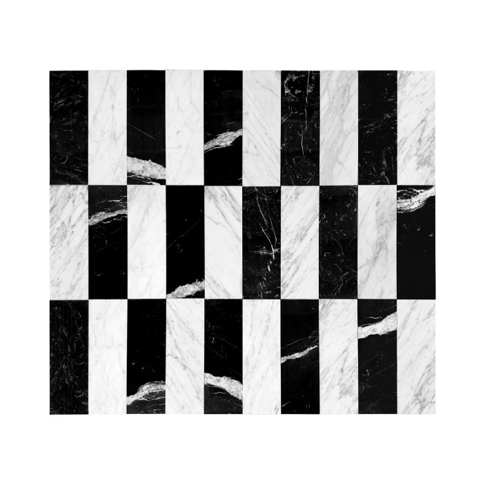 szachownica-carrara-bianco-nero-marquina-poler-10x30,5x1cm