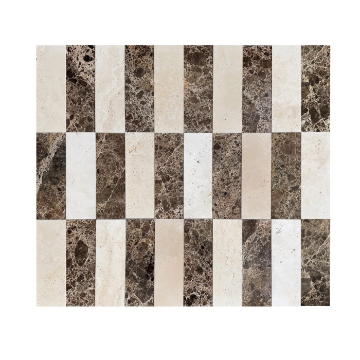 szachownica-trawertyn-ivory-emperador-dark-10x30,5x1
