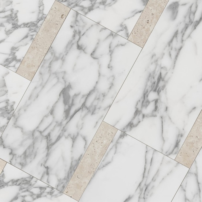 komplet-carrara-arabescato-corchia-poler-61x30,5x1-trawertyn-ivory-classico-szlif-10x30,5x1